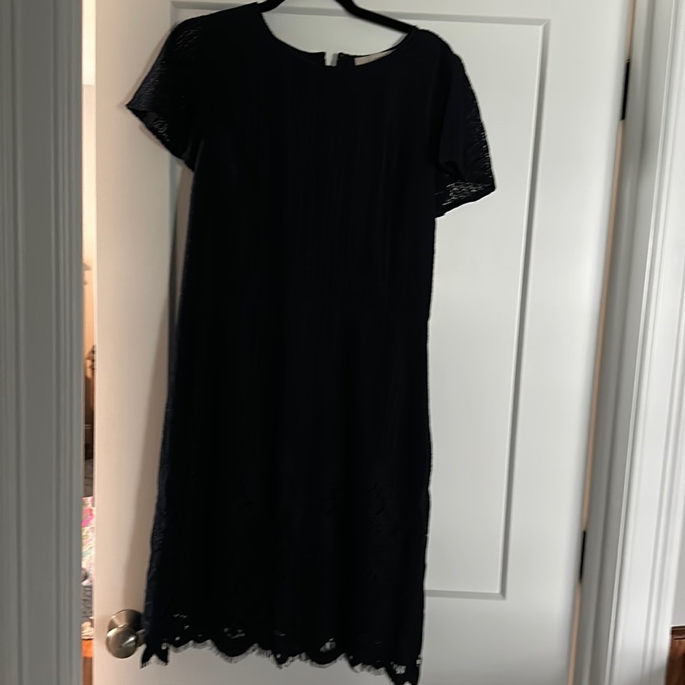 Loft Navy Lace Dress - 10 Tall